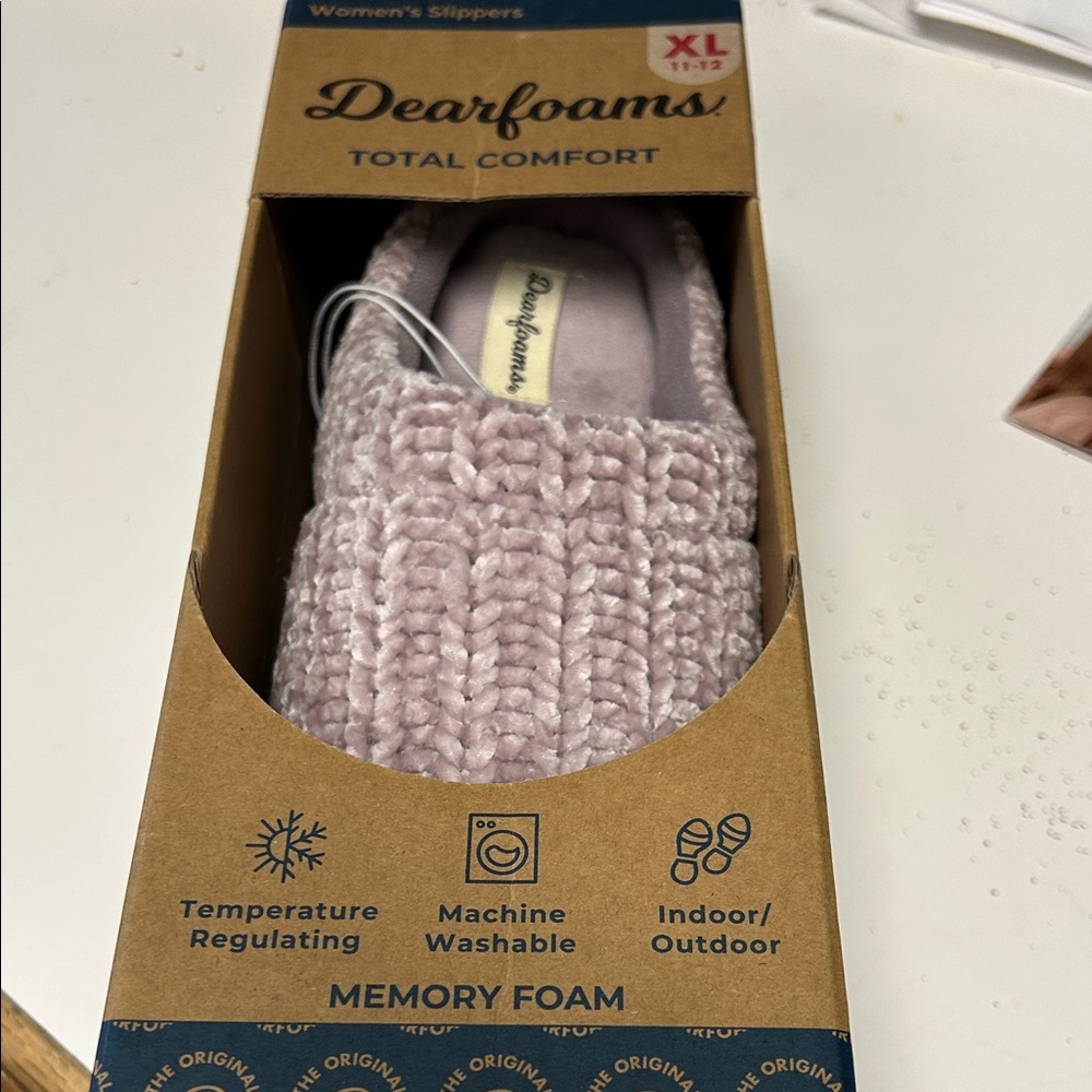 Dearfoams Lilac Comfort Slippers